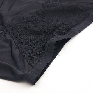 爱慕内衣花园速写中腰平角裤性感蕾丝刺绣纯色女士内裤 AM231791黑色170/XL