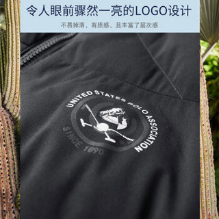 U.S. POLO ASSN. 马甲男 2019秋季新品男士韩版坎肩背心立领可卸连帽马夹外套男装上衣 6194116113 灰色 6XL