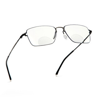 夕阳红智能老花镜男远近两用高档品牌智能高清眼镜AX5328 黑间银 100D