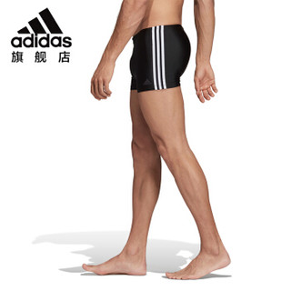 阿迪达斯 adidas 男士平角泳裤 速干舒适抗氯泳衣 DP7533 黑色  XL