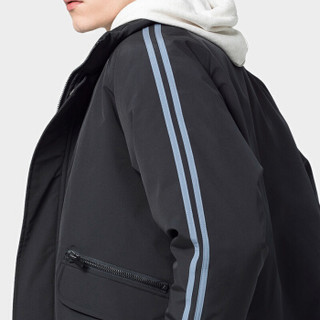 骆驼（CAMEL）男装 2019冬季新款青年羽绒服男韩版潮流运动休闲外套男 D9Y293263 黑色XL