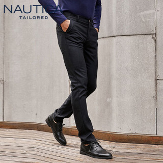 诺帝卡 NAUTICA 2019秋冬新款西裤男士修身商务时尚休闲长裤NXK95027 深灰 33