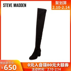 Steve Madden欧美冬长筒靴女高跟过膝靴