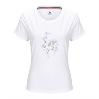 Le coq sportif/乐卡克 女圆领短袖T恤 CB-0153191 白-WHT XO