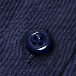 猫人（MiiOW）衬衫 男士商务休闲纯色加绒加厚保暖长袖衬衣A180-5618A深蓝色加绒3XL