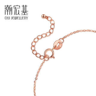 潮宏基 CHJ JEWELLERY 少女心女神 18K金彩金手链女款 SCK30002937 链长约16cm加尾链