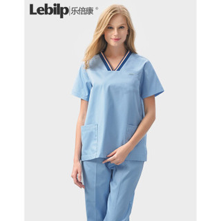 乐倍康（Lebilp）手术衣短袖刷手服洗手衣医生服护士服工作服 湖蓝（男女同款） S