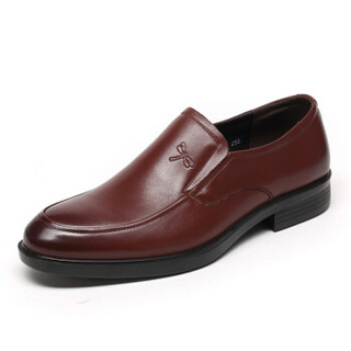 红蜻蜓 (RED DRAGONFLY) 时尚商务休闲舒适男皮鞋WTA63471/72 棕色 43