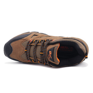 回力 Warrior登山鞋 男式户外透气耐磨防滑徒步休闲鞋 WL-3652 棕色 44