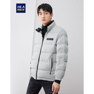 HLA海澜之家羽绒服男2019冬季新品双面穿时尚有型羽绒外套HWRAJ4R066A中灰(C6)165/84A(46) cz