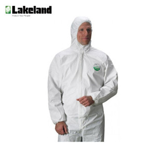 雷克兰/Lakeland 带帽连体防护服SMMS428WE雷克兰SAFEGard76系列工作服 可定制 白色 XL 40件