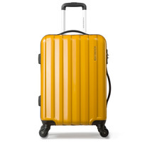 新秀丽旗下 卡米龙拉杆箱行李箱男旅行箱女密码箱托运箱轻盈商务经典条纹BB2姜黄色24英寸