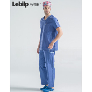 乐倍康（Lebilp）手术衣纯棉洗手衣短袖护士服刷手服工作服 深蓝（男女同款） S
