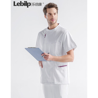 乐倍康（Lebilp）白大褂长短袖男女医生服实验服护士服医院工作服 男款短袖 L