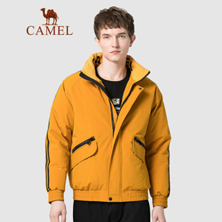 骆驼（CAMEL）男装 2019冬季新款青年羽绒服男韩版潮流运动休闲外套男 D9Y293263 金黄XL