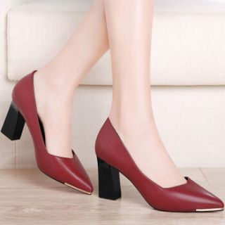 商品古奇天伦(guciheaven)女士 时尚百搭舒适职业正装高跟皮鞋 8645