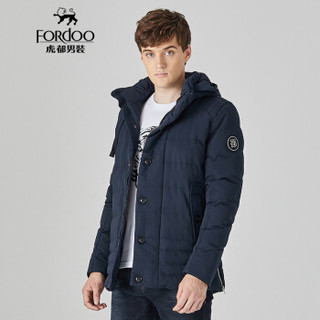 虎都（FORDOO）棉服男 2019冬季新款男装棉衣外套时尚休闲加厚保暖棉衣男 59881055 藏青 XL