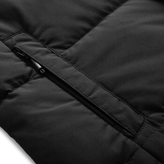 南极人新款短款立领羽绒服男爸爸商务冬装保暖羽绒衣休闲外套 D19F538 黑色 175/92A
