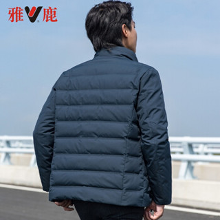 雅鹿羽绒服男2019冬季新款商务休闲男士立领纯色百搭冬装保暖外套YD67U1740 蓝色 XL