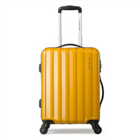 新秀丽旗下 卡米龙拉杆箱行李箱男旅行箱女密码箱登机箱轻盈商务经典条纹BB2姜黄色20英寸