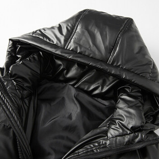 鸭鸭（YAYA）羽绒服男2019冬季新款时尚短款连帽鸭绒户外防寒保暖外套男装GSYR8096 黑色 XL