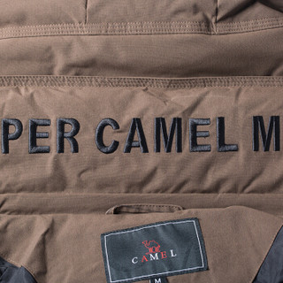 骆驼（CAMEL）男装 2019冬季新款工装羽绒服男韩版潮流中长款连帽白鸭绒外套 D9Y416320 咖啡XXL