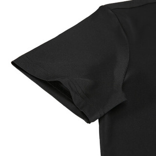 匹克（PEAK)男短袖透气舒适休闲运动圆领短T恤 DF692231 黑色 XL码