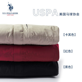 U.S. POLO ASSN. 羽绒服男2019秋冬新品灰鸭绒加厚保暖中长款羽绒服男士防风大衣 6194117100 卡其 3XL