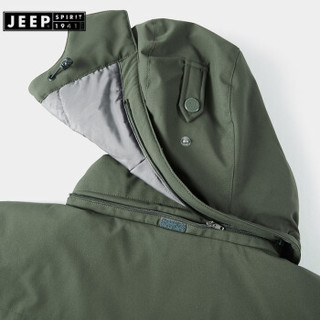 JEEP吉普 羽绒服男装2019秋冬季新品连帽鸭绒外套休闲加厚保暖外套男 LST7373 灰色 3XL