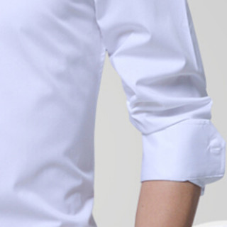 猫人（MiiOW）衬衫 男士商务休闲纯色加绒加厚保暖长袖衬衣A180-5618A白色加绒5XL