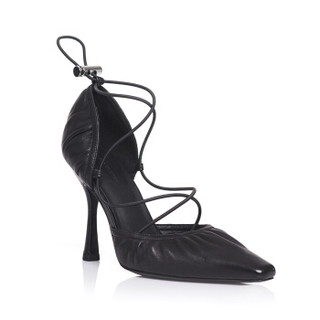 DYMONLATRY 设计师品牌  女鞋 褶皱系带高跟鞋 复古 JDesigner 黑 39