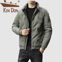 金盾（KIN DON）羽绒服 男2019冬季新款休闲百搭韩版潮流加厚保暖冬款青年外套 QT6010-902 军绿色 5XL