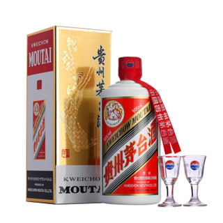 MOUTAI 茅台 贵州茅台酒 53度飞天茅台 酱香型白酒收藏礼盒 2017年 500ml*2瓶 享礼袋