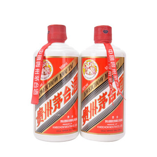 MOUTAI 茅台 贵州茅台酒 53度飞天茅台 酱香型白酒收藏礼盒 2017年 500ml*2瓶 享礼袋