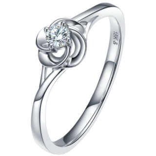TSL谢瑞麟18K金钻石戒指求婚戒指钻戒 指因我爱你（约6分钻,1颗）BA566 定价类 12#