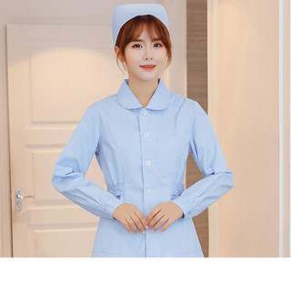 Markentsee 2019秋季新品女装护士服长袖短袖两件套圆领修身分体套装工作服 GZHNZK08 偏襟立领粉色长袖 XXXL