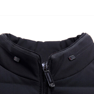 恒源祥羽绒服男士冬季新款修身90%白鸭绒加厚保暖外套 黑色 M(170/88A)