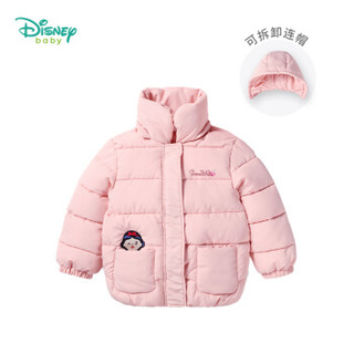 迪士尼（Disney）女童加厚连帽立领保暖外套宝宝夹棉防风棉服184S1044 4岁/身高110cm