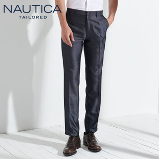 诺帝卡 NAUTICA 2019秋装新款西裤男士正装经典商务时尚休闲长裤 NXK91011 灰色 38(180/94A)