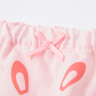 馨颂女童内裤卡通精梳棉儿童纯棉三角内裤三件装 粉色小猫 120