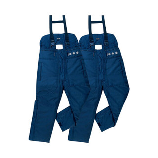 代尔塔/DELTAPLUS 405001 冷库防寒裤 背带式防寒保暖工作裤 -30度低温 藏青色 XXL 1件 可定制