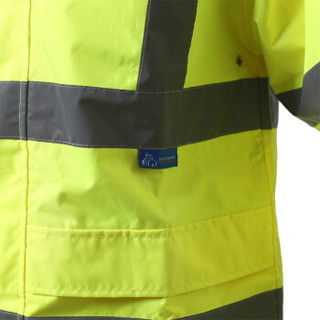 博迪嘉 高可视警示雨衣套装 荧光黄色 CN032 XL