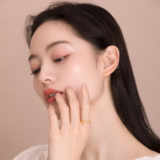 六桂福(luk kwai fook)黄金戒指 黄金戒指999足金女戒磨砂时尚女戒 活