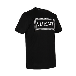 VERSACE 范思哲 奢侈品 19秋冬新款 男士黑色棉质LOGO短袖T恤 A81548 A201952 A008 XL码/190/100B