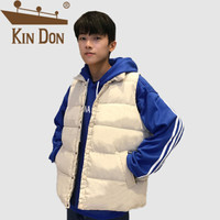 金盾（KIN DON）马甲 男2019冬季新款休闲百搭韩版潮流纯色立领保暖情侣同款外套 A076-1-M8801 米黄色 男L