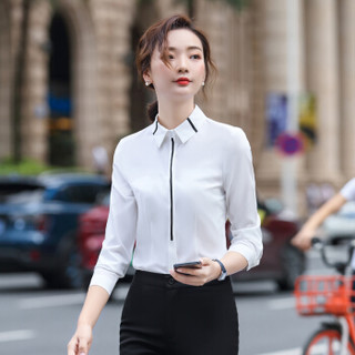 特洛曼职业套装女修身2019秋季新品商务正装面试工作服女士小西装套装YR9990-8781 4XL