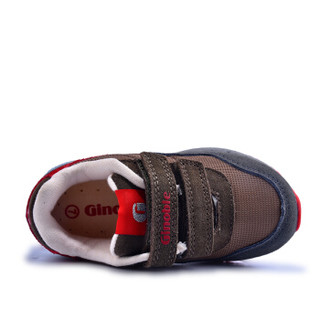 基诺浦春款男女儿童防滑机能鞋宝宝学步鞋软底婴儿童鞋TXG520 咖啡色/灰色 10