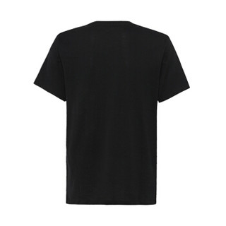 ACNE STUDIOS Measure系列男士黑色棉质圆领修身短袖T恤 25U173 BLACK L码