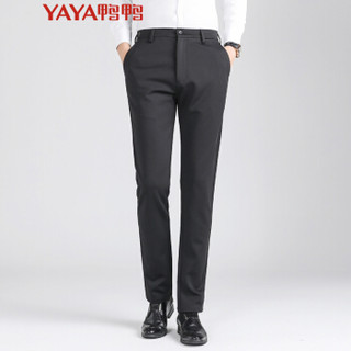 鸭鸭（YAYA）休闲裤男2019新款韩版修身弹力修身商务休闲时尚裤子GSXX7025 黑色 31
