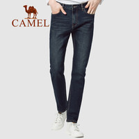 骆驼（CAMEL）男装 2019秋冬新款潮牌牛仔裤男韩版直筒宽松裤子休闲长裤男 D9X384337 蓝黑_31